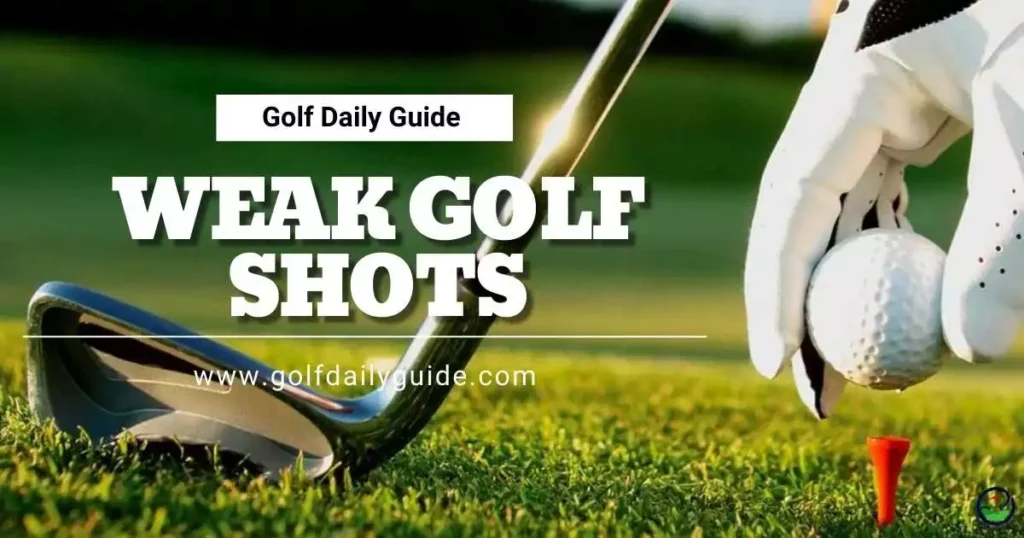 What causes weak golf shots to the right